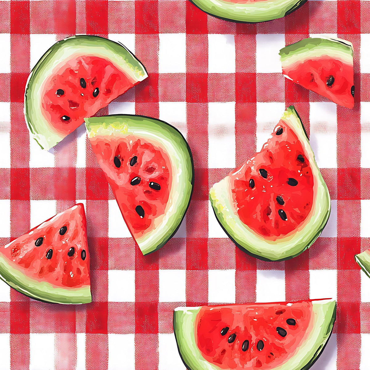 Summer Melon Slices Pattern 8 Minky Fabric