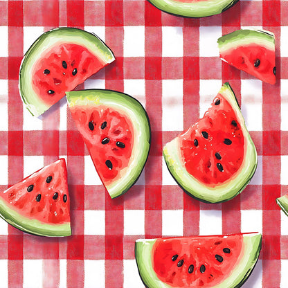 Summer Melon Slices Pattern 8 Minky Fabric
