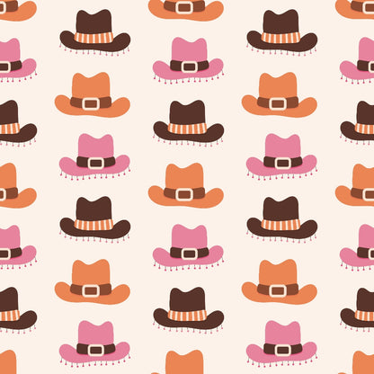 Western Cowgirl Pattern 2 Quilting Cotton Fabric