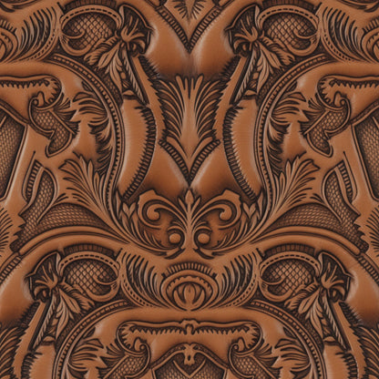 Western Tooled Leather Pattern 3 Quilting Cotton Fabric
