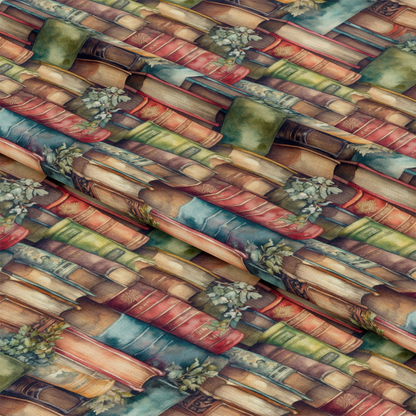 Whimsical Library Pattern 4 Quilting Cotton Fabric