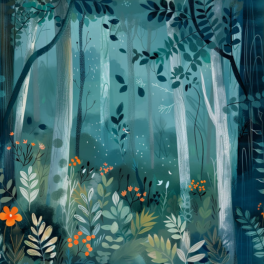 Whimsical Forest Pattern 6 Quilting Cotton Fabric
