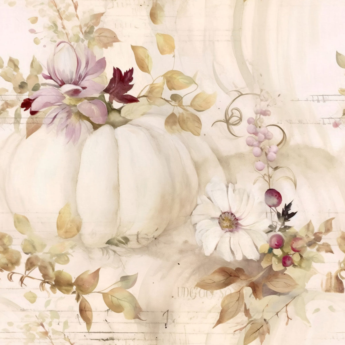 Ivory Harvest Pattern 13 Minky Fabric