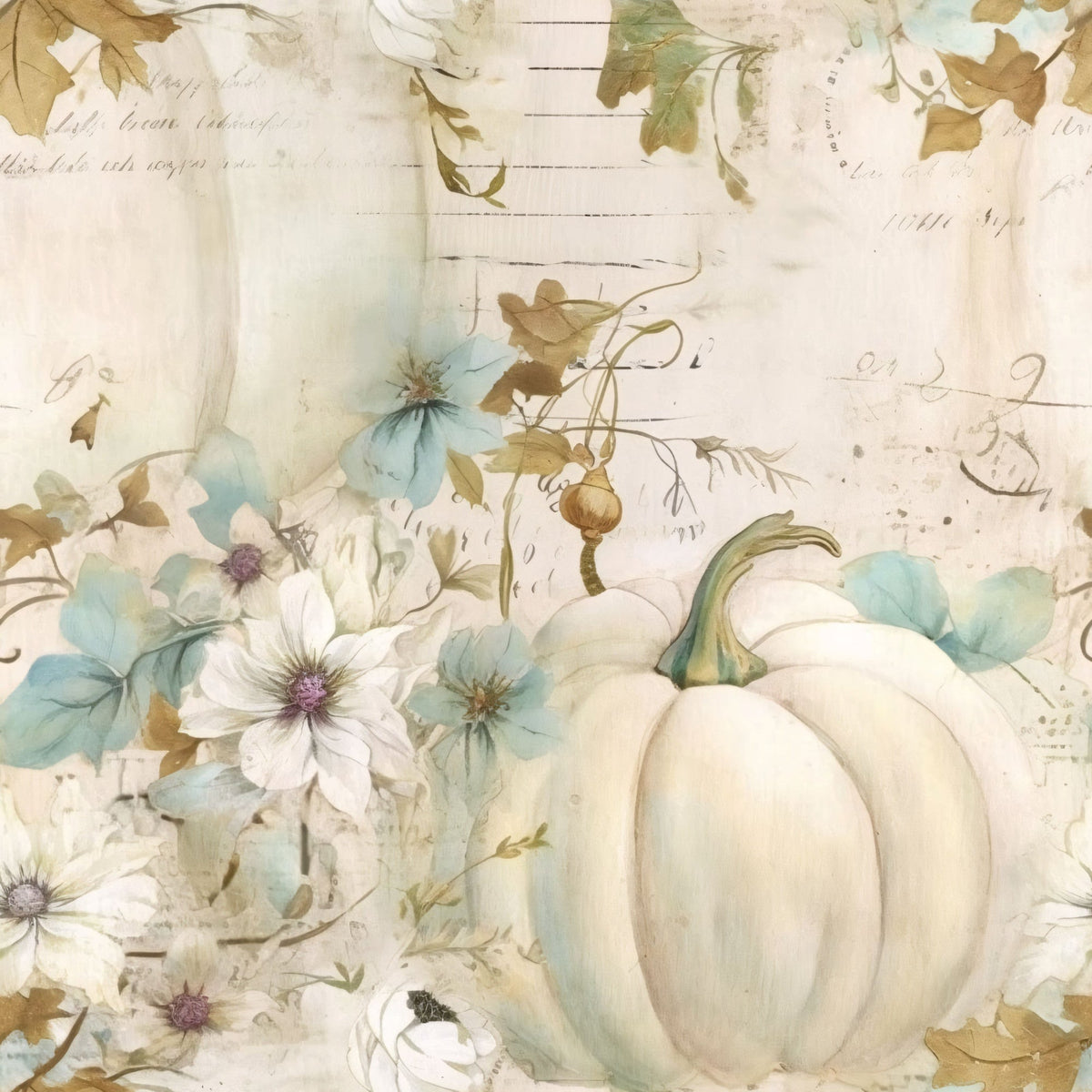 Ivory Harvest Pattern 17 Minky Fabric