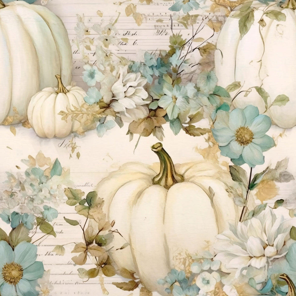 Ivory Harvest Pattern 4 Minky Fabric