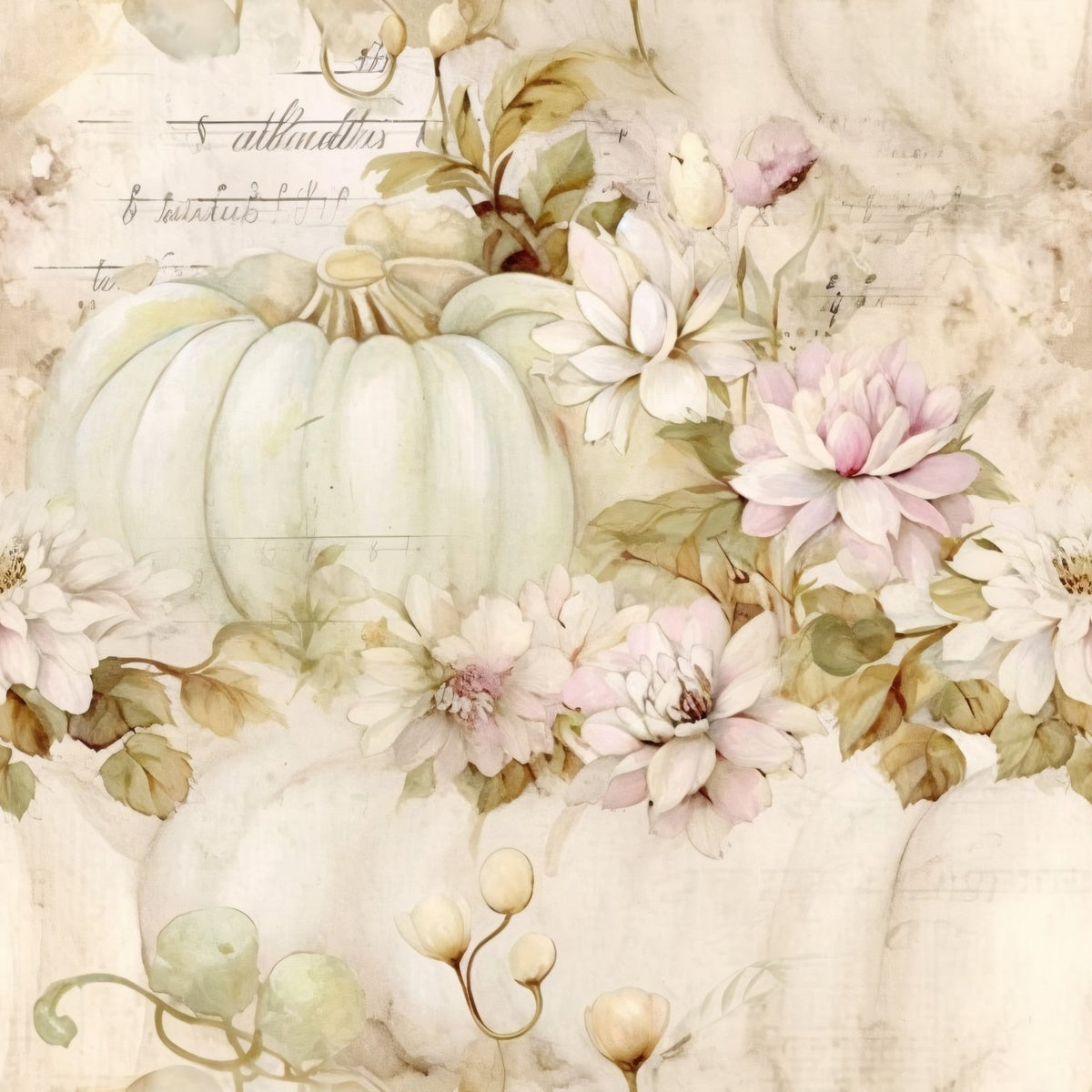 Ivory Harvest Pattern 8 Minky Fabric