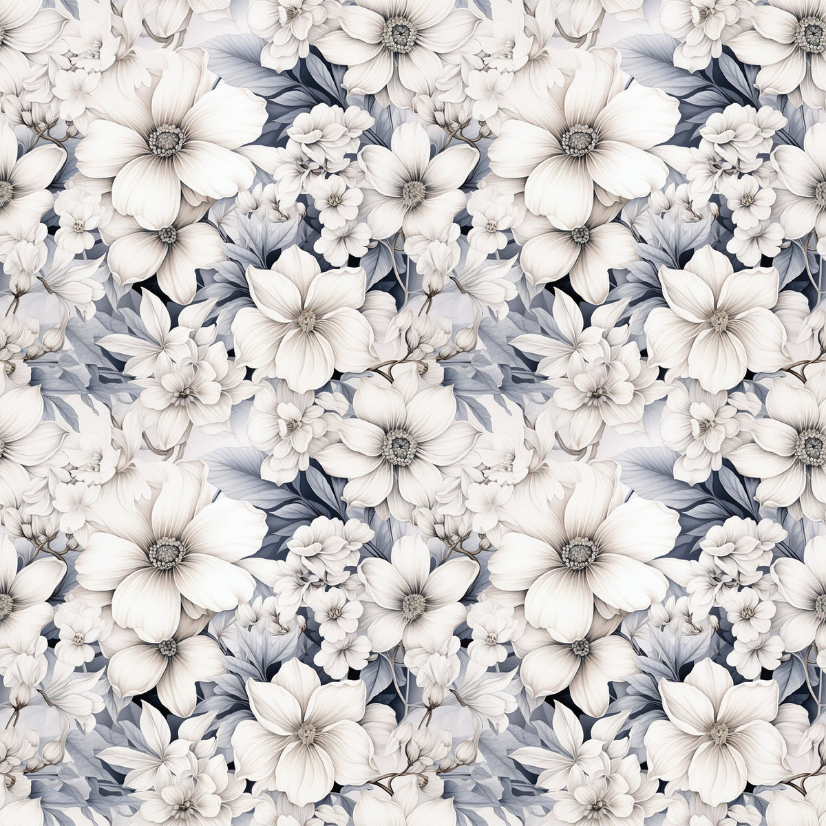 Porcelain Petals Pattern 12 Minky Fabric