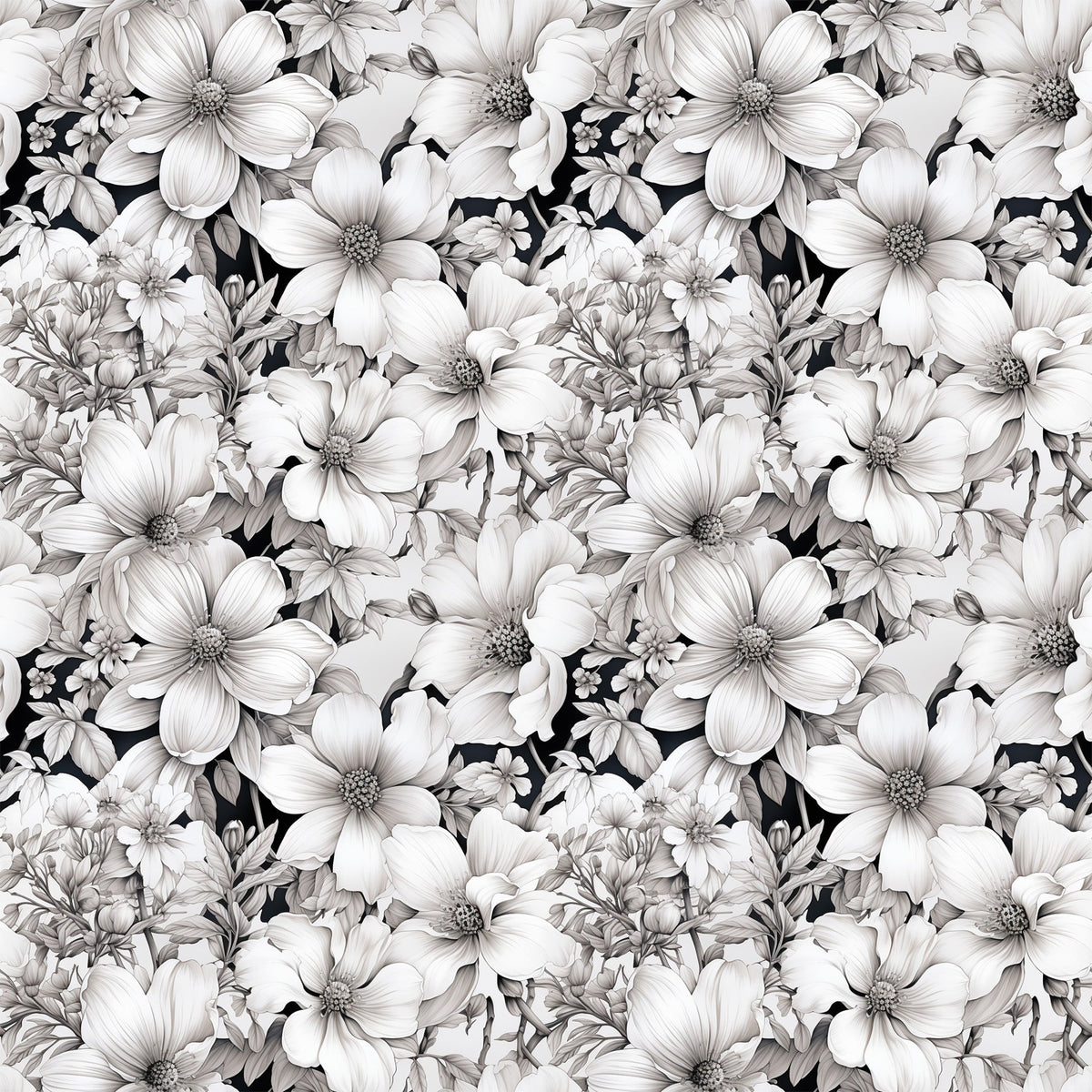 Porcelain Petals Pattern 1 Minky Fabric