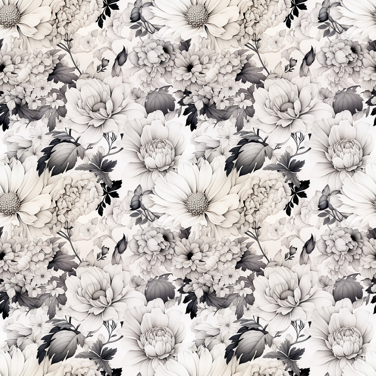 Porcelain Petals Pattern 3 Minky Fabric