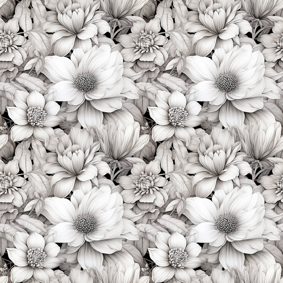 Porcelain Petals Pattern 4 Minky Fabric