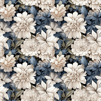 Porcelain Petals Pattern 5 Minky Fabric