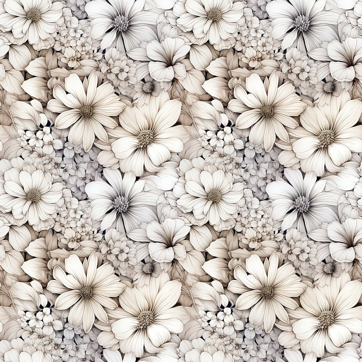 Porcelain Petals Pattern 9 Minky Fabric