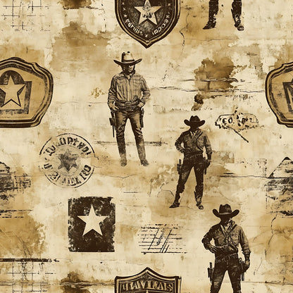 Frontier Outlaws Pattern 13 Minky Fabric