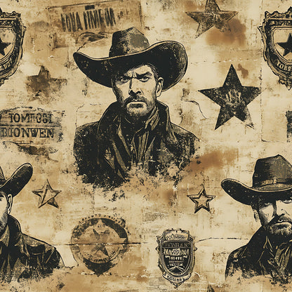 Frontier Outlaws Pattern 16 Minky Fabric