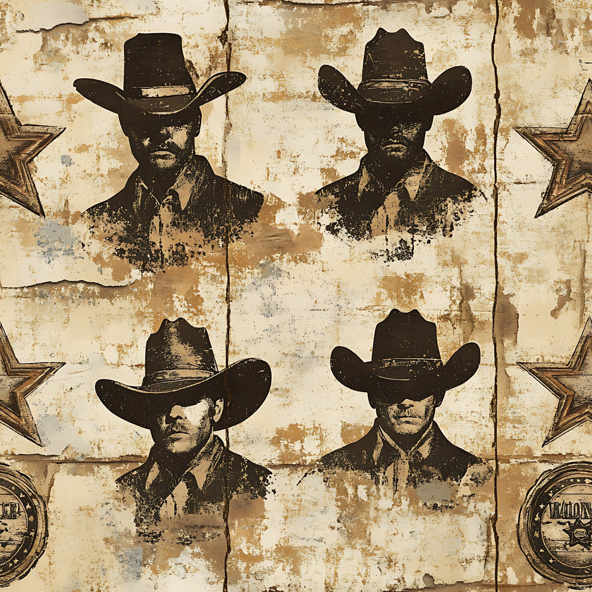 Frontier Outlaws Pattern 17 Minky Fabric