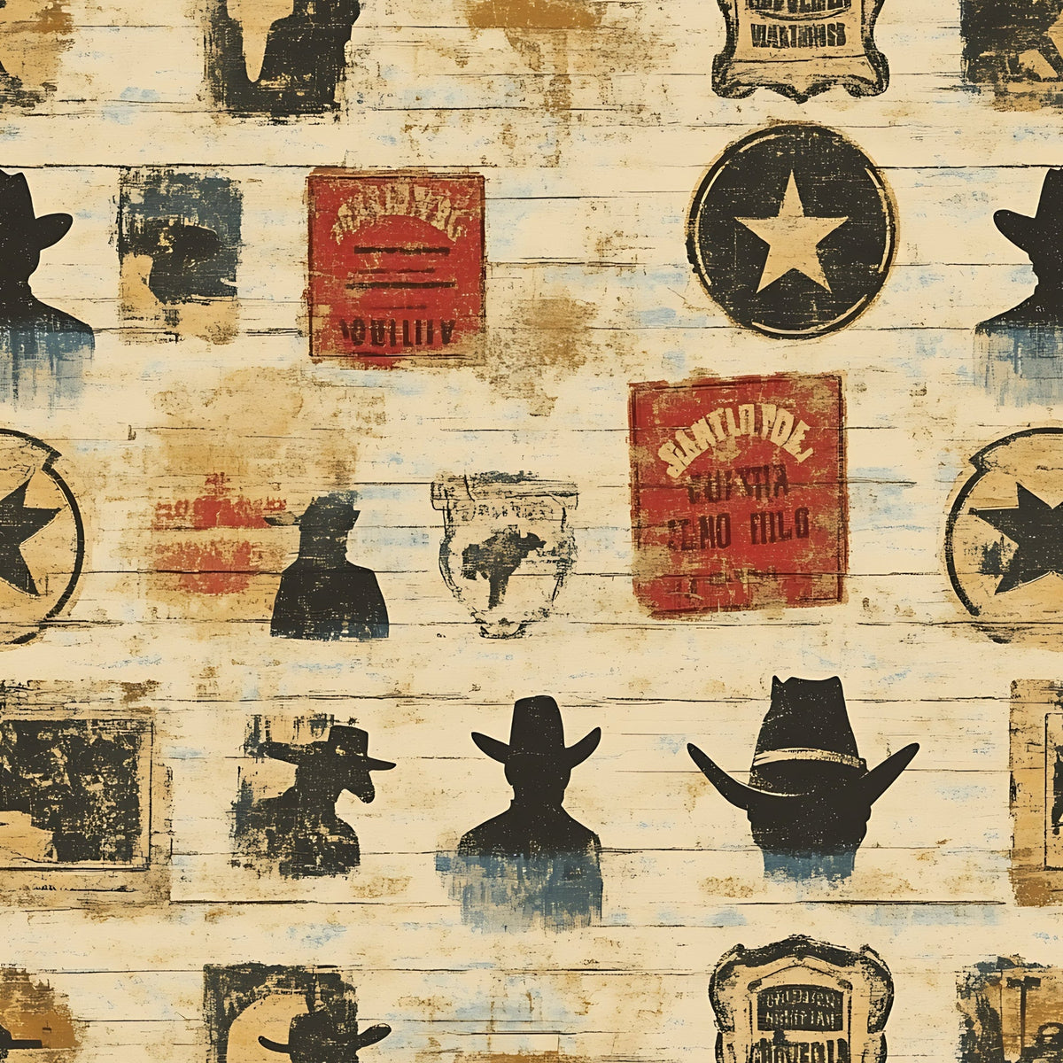 Frontier Outlaws Pattern 19 Minky Fabric