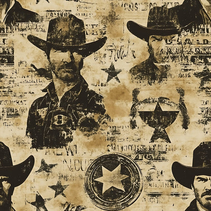Frontier Outlaws Pattern 20 Minky Fabric