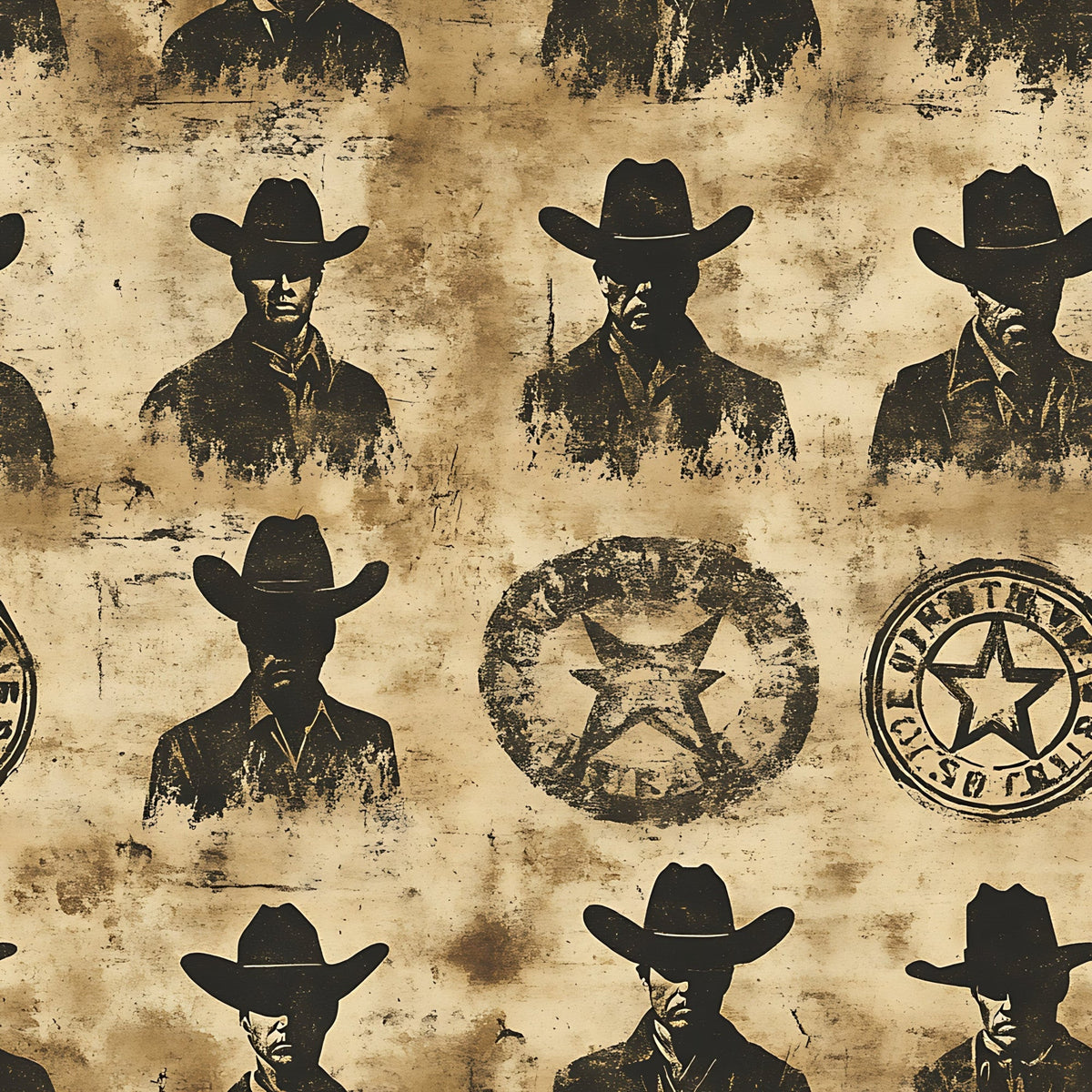 Frontier Outlaws Pattern 6 Minky Fabric
