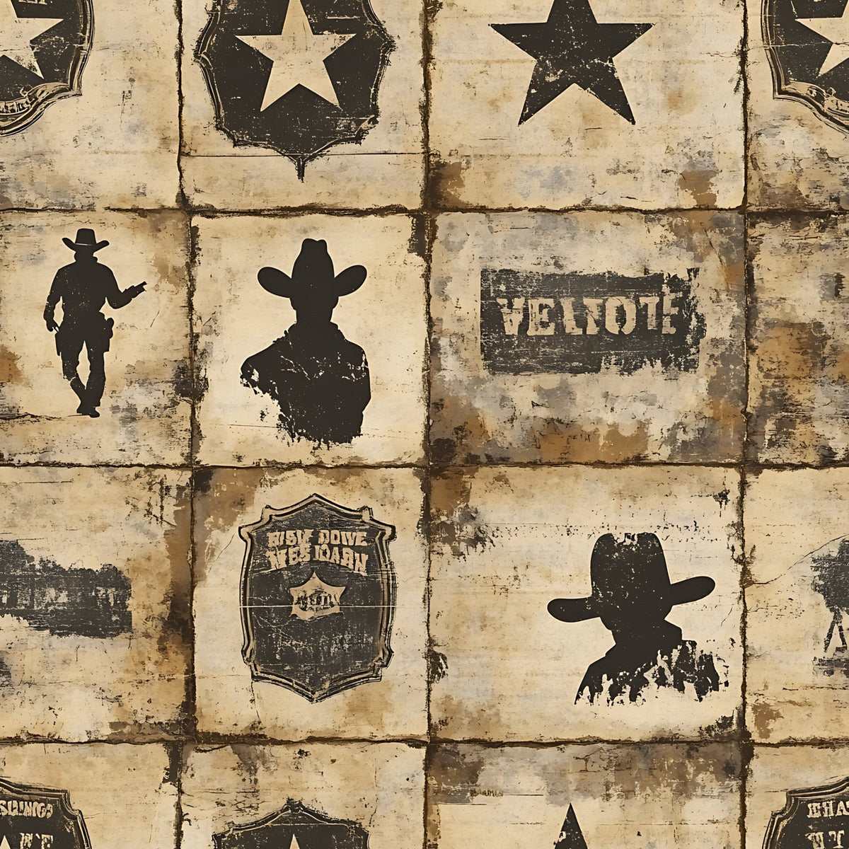 Frontier Outlaws Pattern 7 Minky Fabric