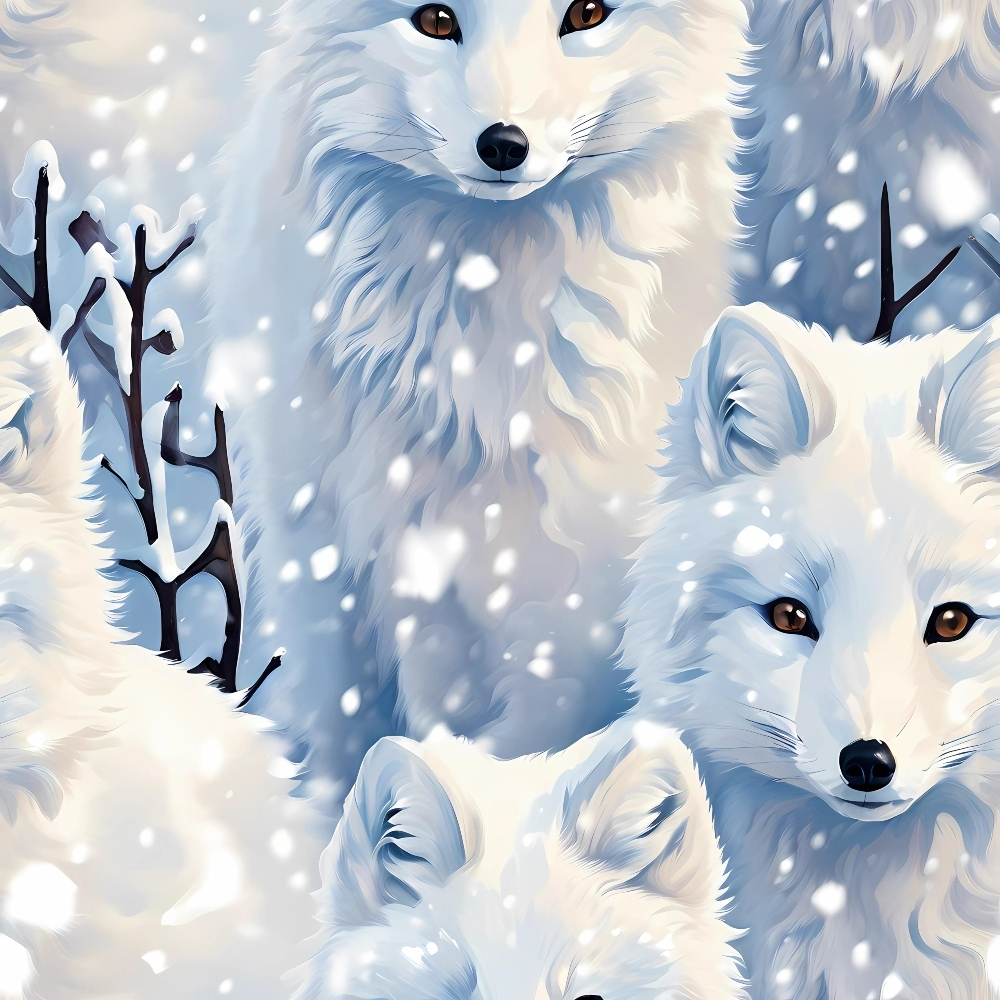 Frosted Woodland Pattern 6 Minky Fabric