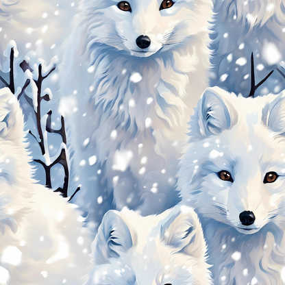 Frosted Woodland Pattern 6 Minky Fabric
