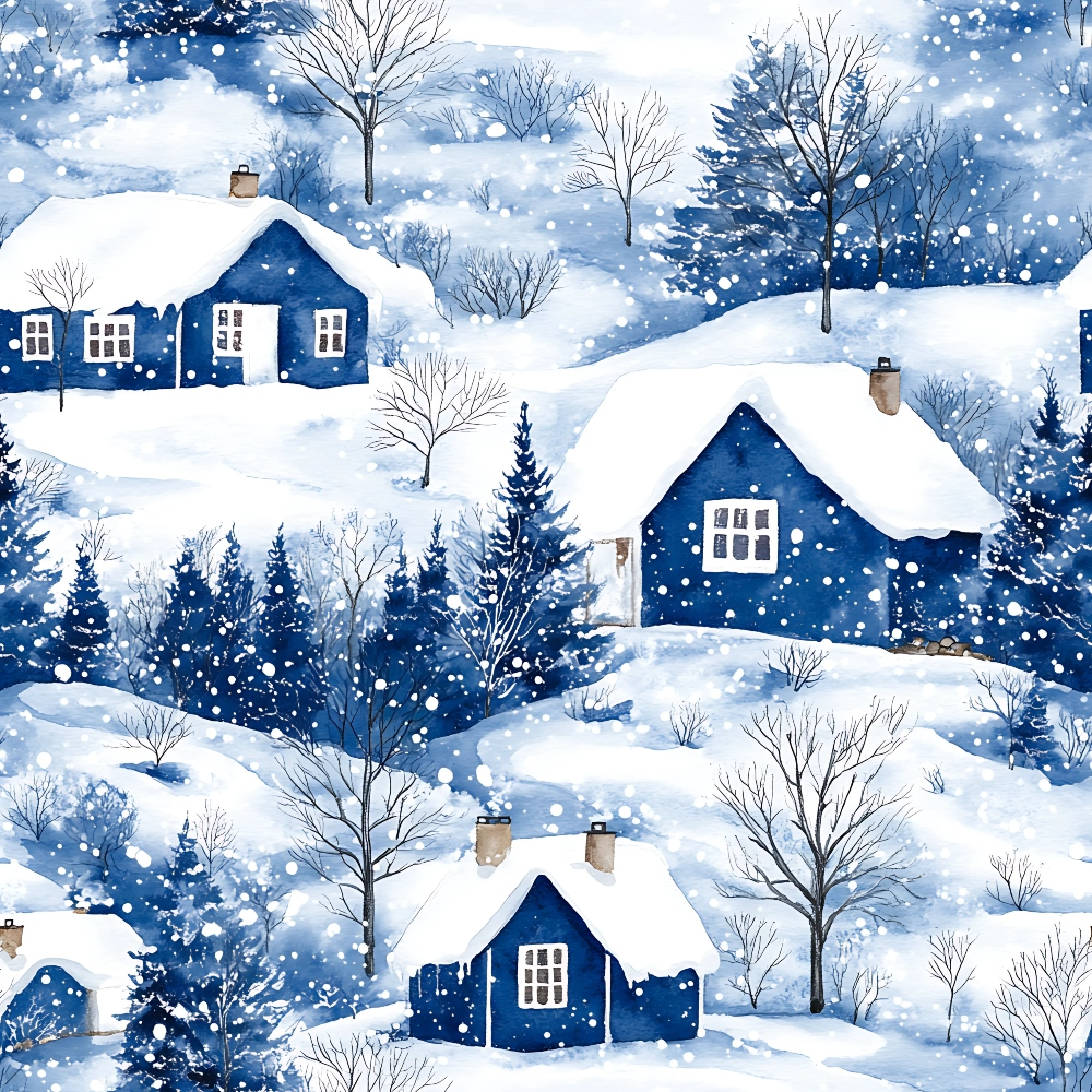 Winter Landscape Minky Fabric