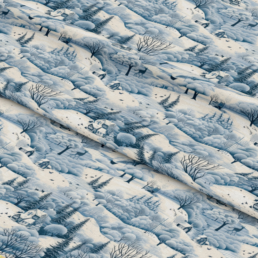 Winter Scenery Pattern 10 Quilting Cotton Fabric