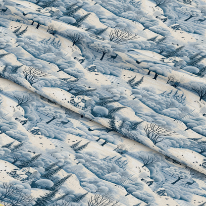 Winter Scenery Pattern 10 Quilting Cotton Fabric