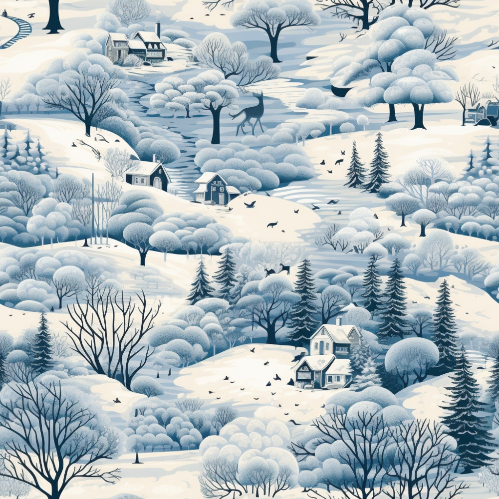 Frosted Pines Pattern 10 Minky Fabric