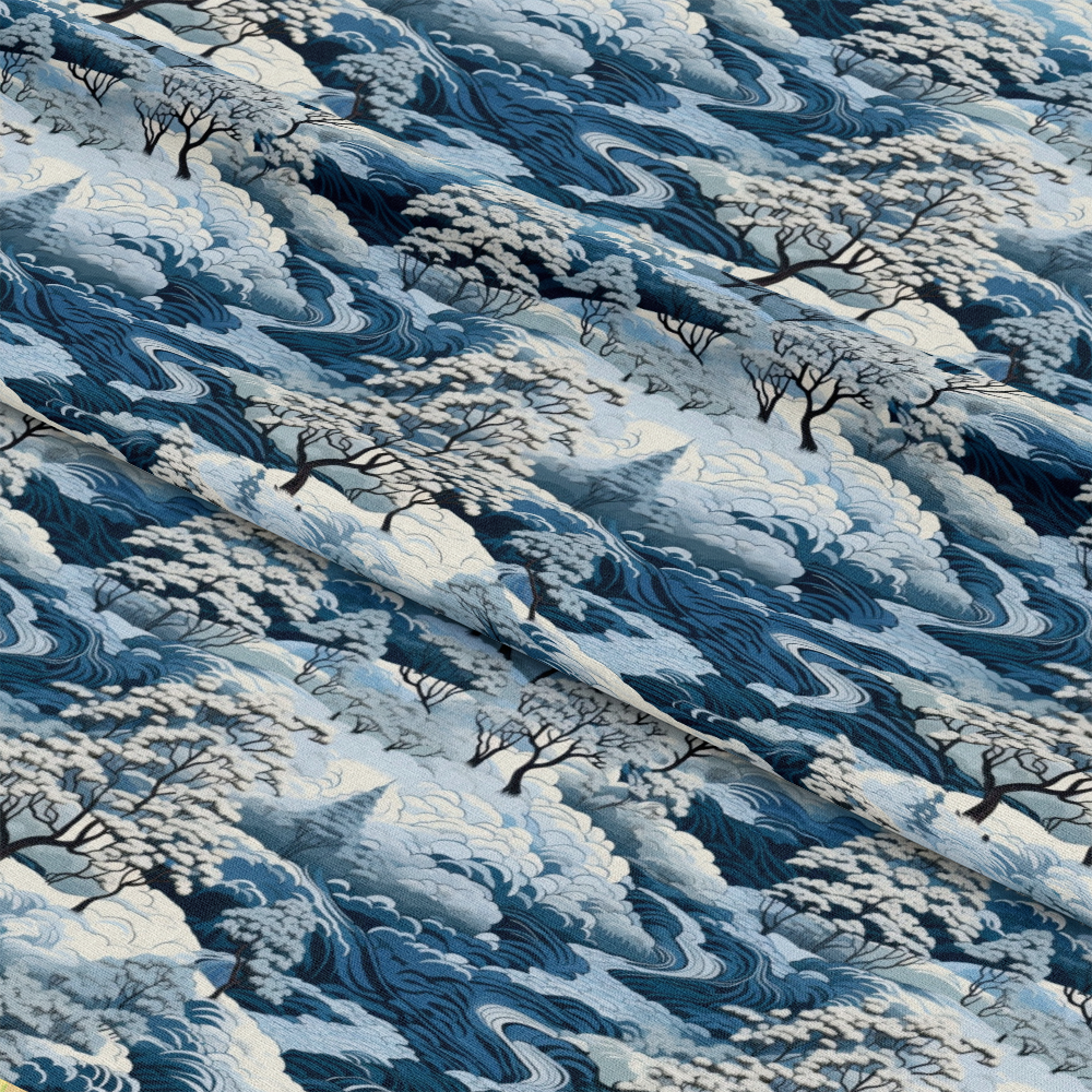 Winter Scenery Pattern 11 Quilting Cotton Fabric