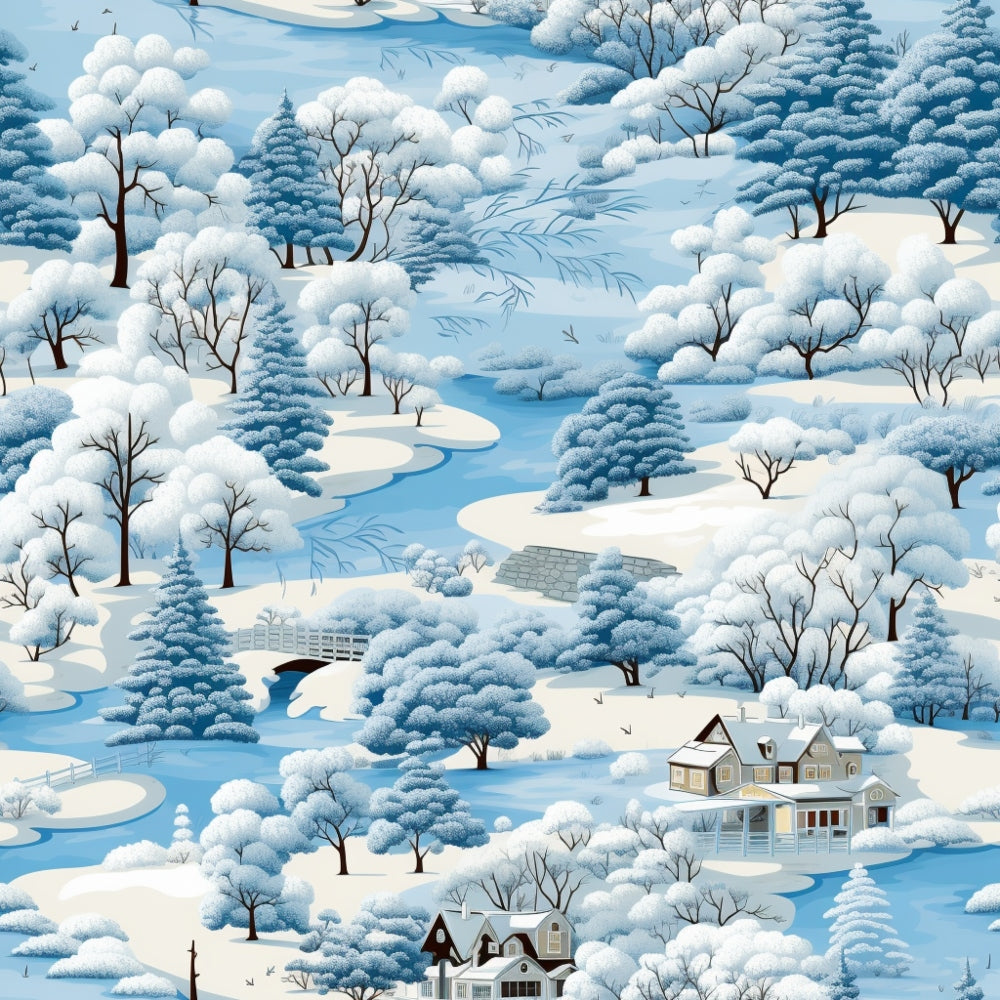 Frosted Pines Pattern 14 Minky Fabric