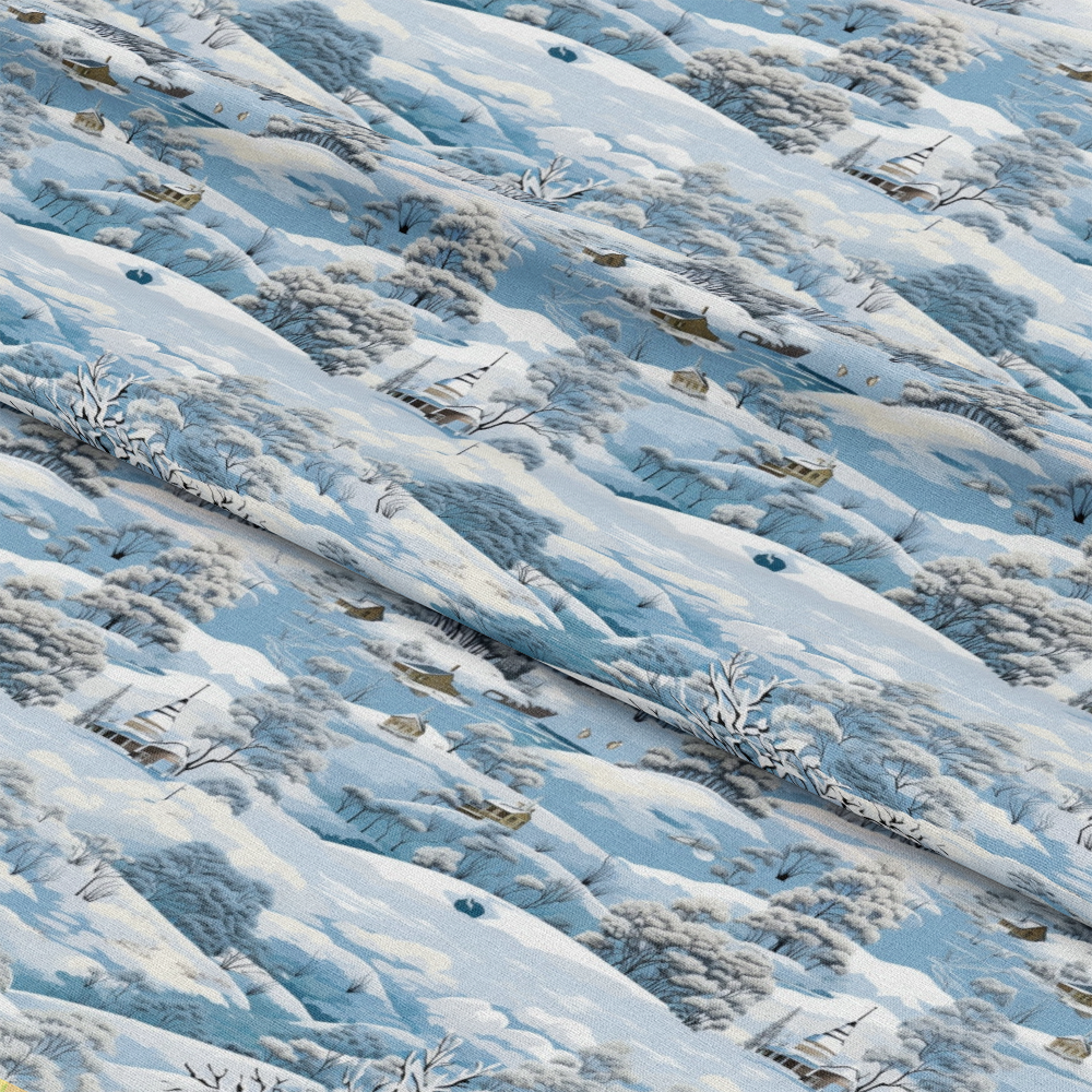 Winter Scenery Pattern 17 Quilting Cotton Fabric