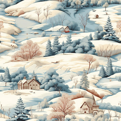 Frosted Pines Pattern 18 Minky Fabric