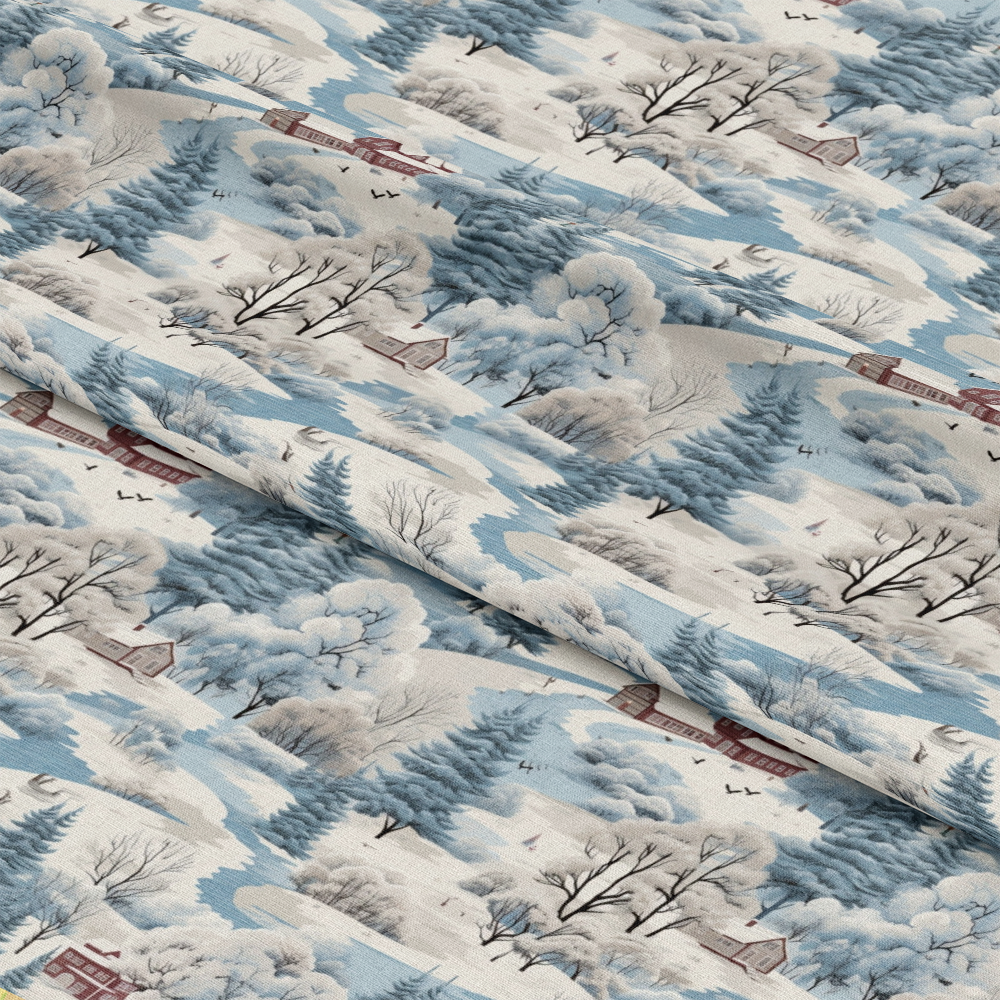 Winter Scenery Pattern 19 Quilting Cotton Fabric