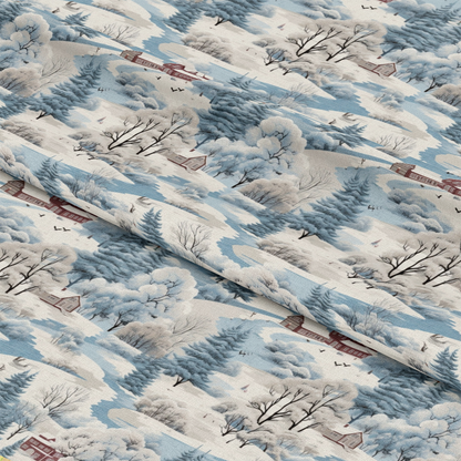 Winter Scenery Pattern 19 Quilting Cotton Fabric