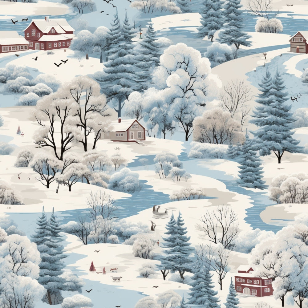 Frosted Pines Pattern 19 Minky Fabric