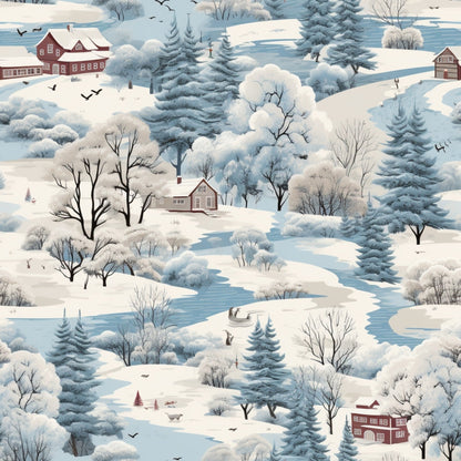 Frosted Pines Pattern 19 Minky Fabric