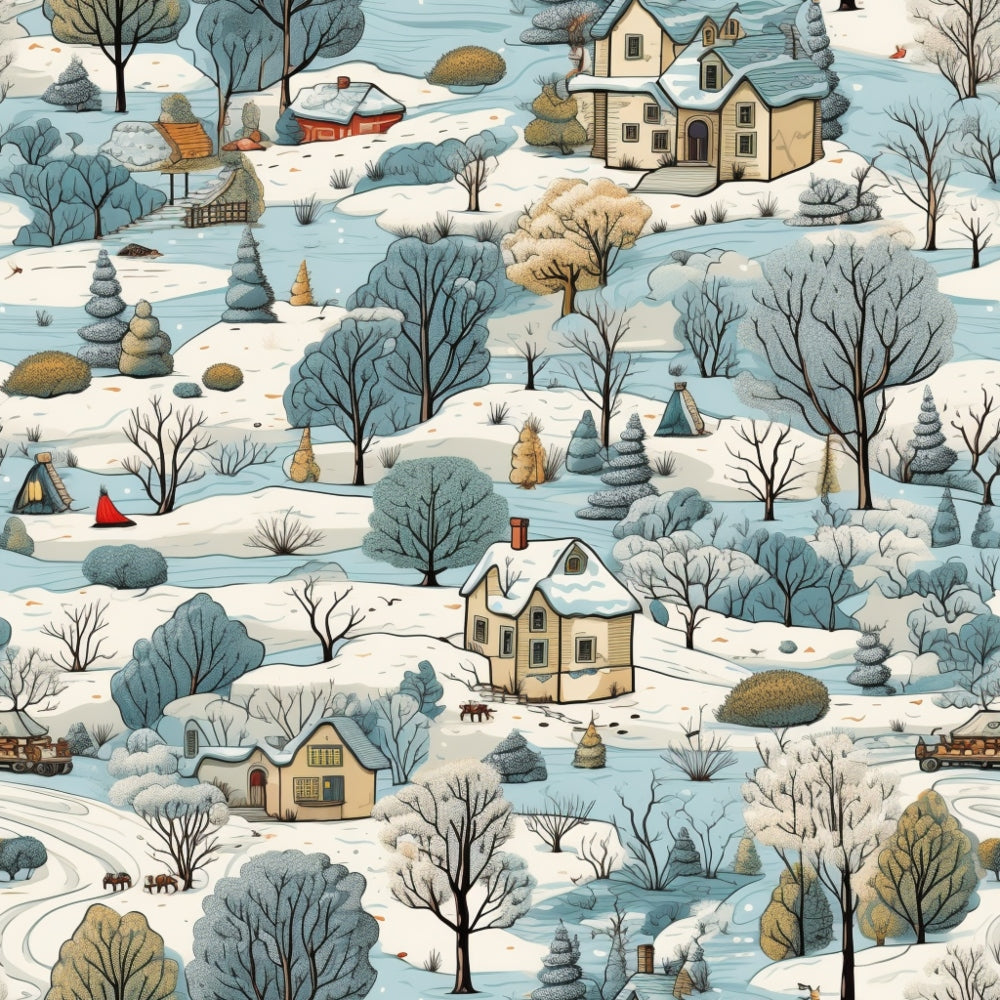 Frosted Pines Pattern 1 Minky Fabric