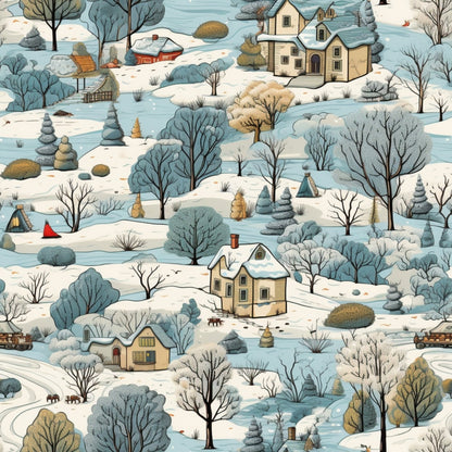 Frosted Pines Pattern 1 Minky Fabric