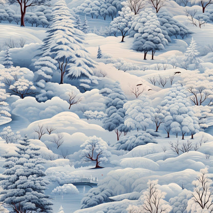 Frosted Pines Pattern 20 Minky Fabric