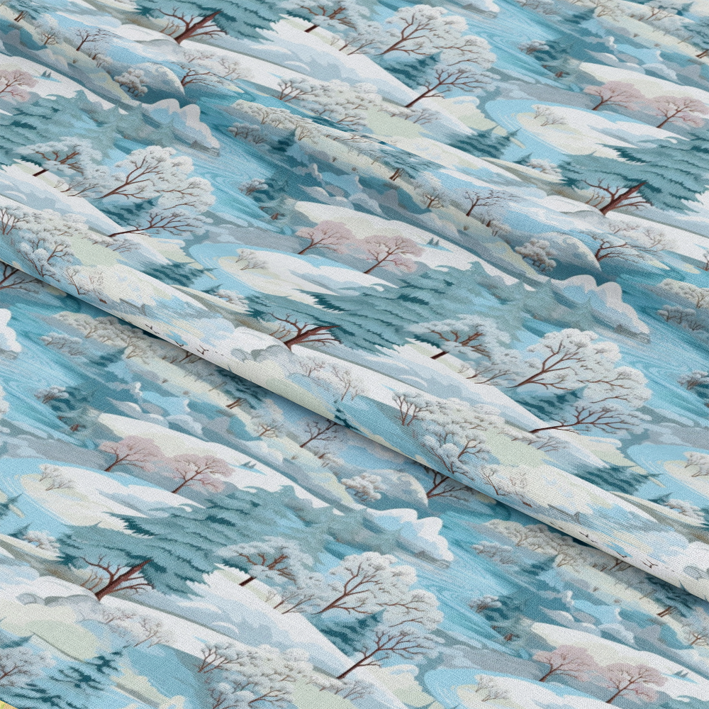 Winter Scenery Pattern 22 Quilting Cotton Fabric