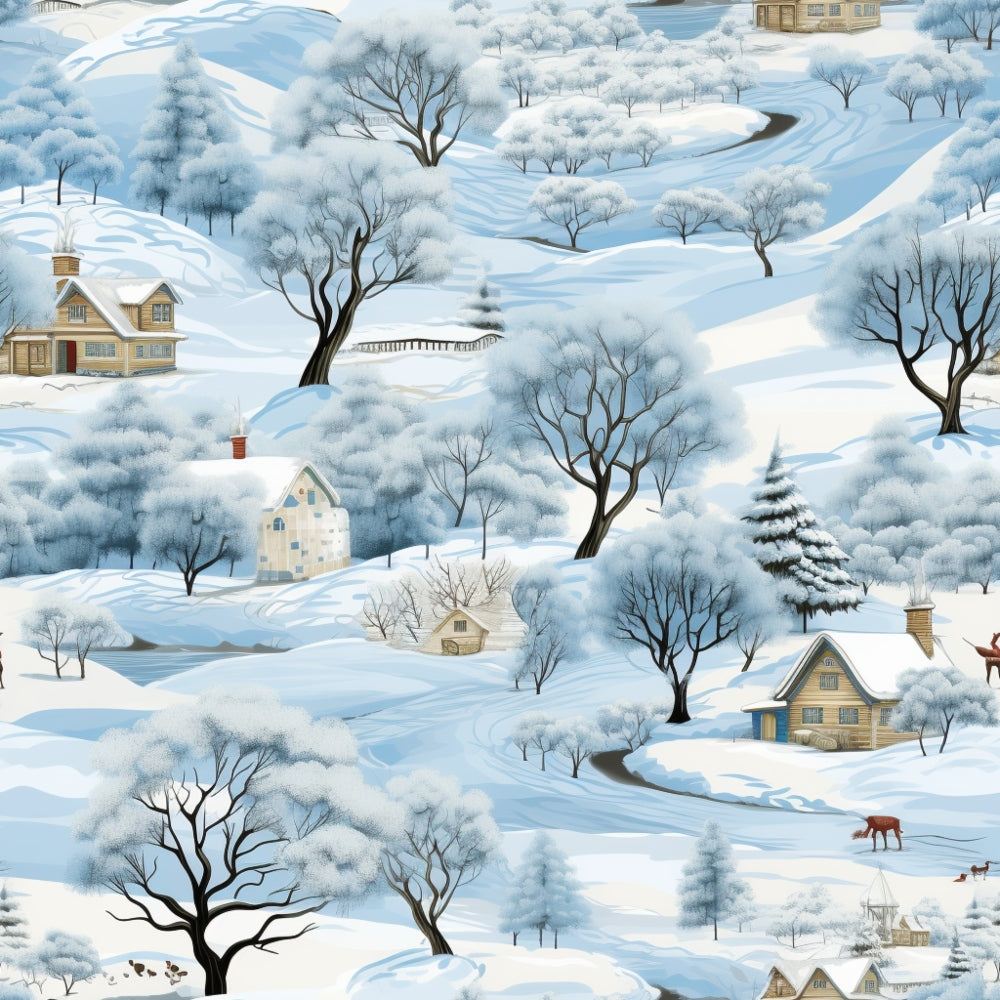 Frosted Pines Pattern 4 Minky Fabric