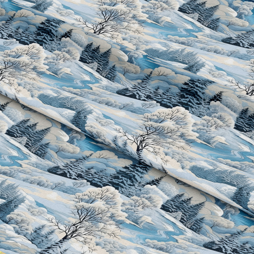 Winter Scenery Pattern 5 Quilting Cotton Fabric