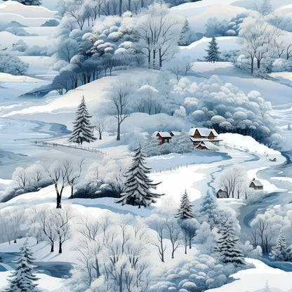 Frosted Pines Pattern 6 Minky Fabric