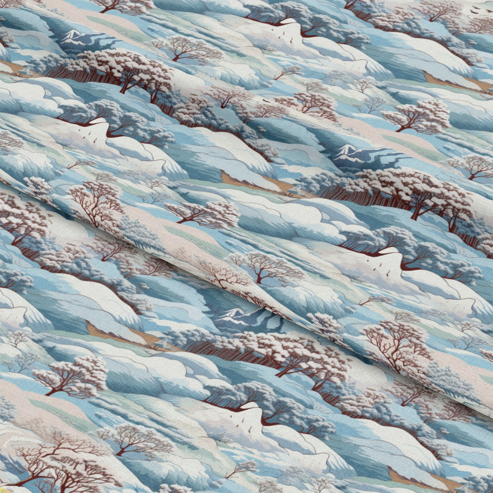 Winter Scenery Pattern 8 Quilting Cotton Fabric