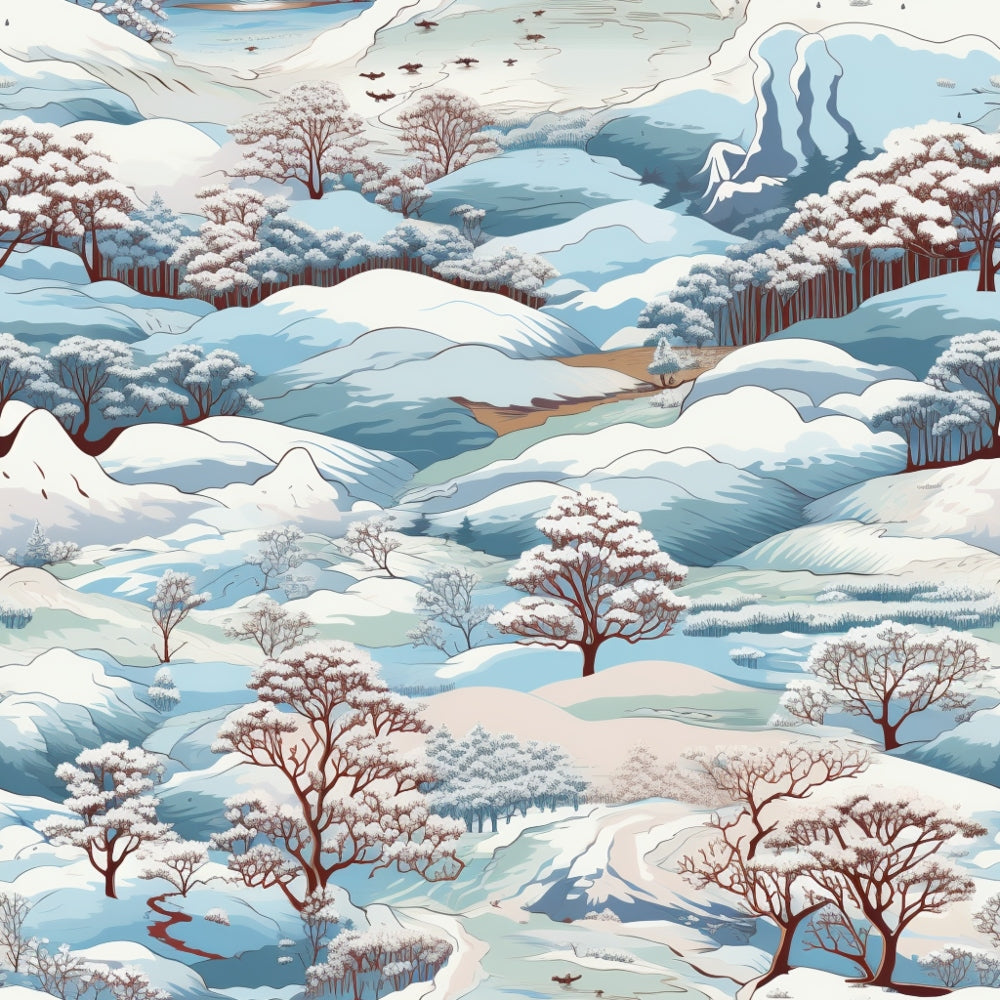 Frosted Pines Pattern 8 Minky Fabric