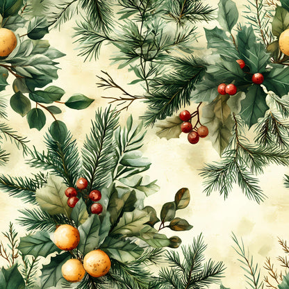 Berry Boughs Pattern 10 Minky Fabric