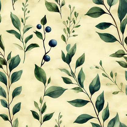 Berry Boughs Pattern 12 Minky Fabric