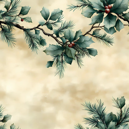 Berry Boughs Pattern 1 Minky Fabric