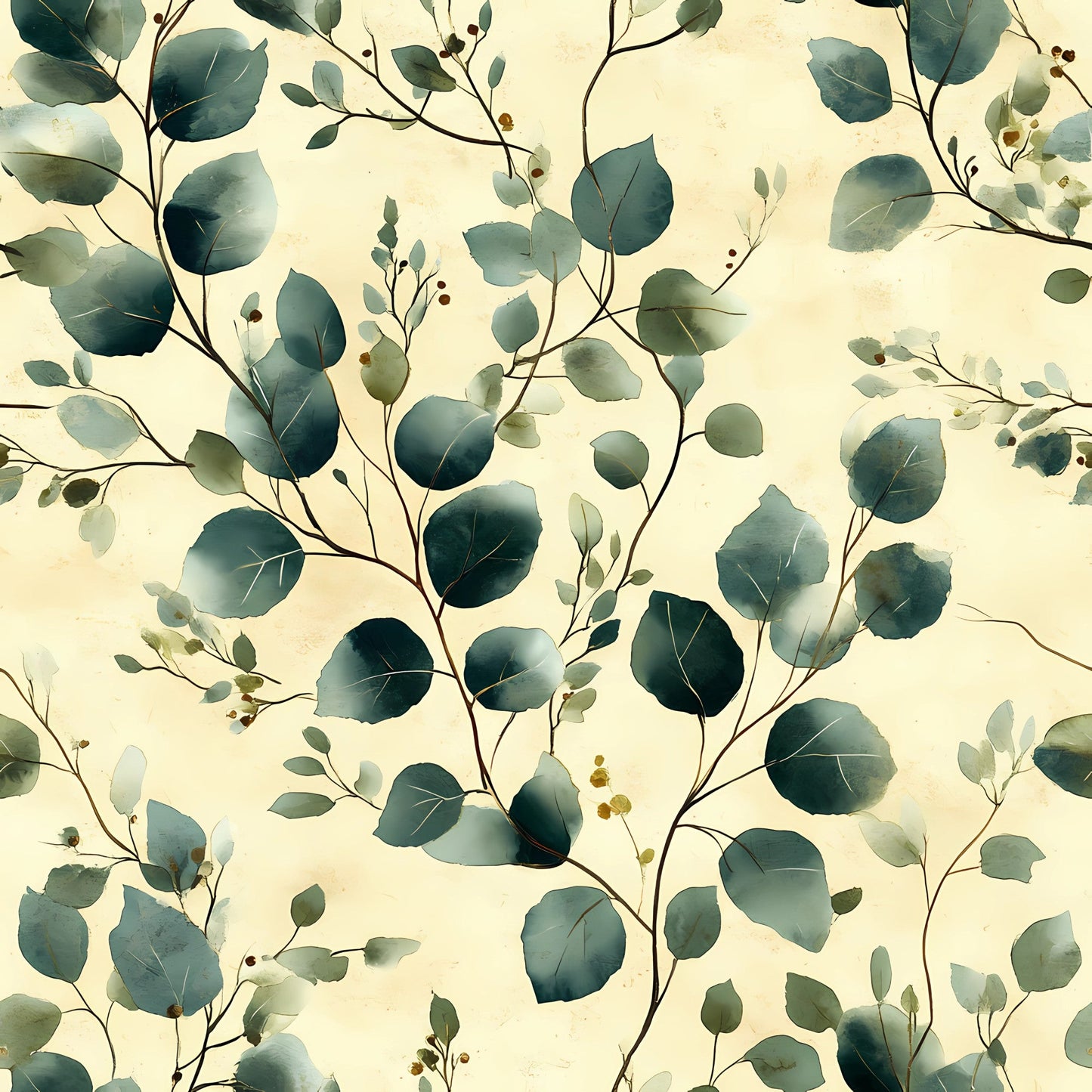 Winter Greenery Pattern 2 Quilting Cotton Fabric